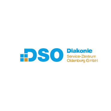 Logo des Diakonie Service-Zentrums Oldenburg GmbH (DSO) in blauer und orangefarbener Schrift